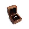 Boîte d'anneau de fiançailles unique pour demande en mariage Taille de poche fine Boîte à anneau en bois type briquet pour hommes femmes
