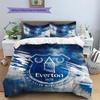 Everton F.C Pattern Bedding Quilt Set  Home Decoration  Gift (1 * duvet cover + 2 * pillowcase  without core)