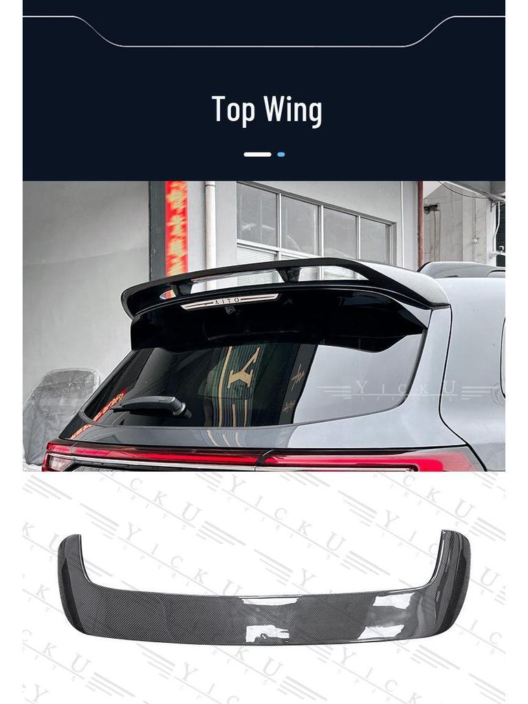 Aerodynamic Kit: Carbon Fiber Front Lip, Side Skirts, Rear Diffuser, Wing & Lights for AITO Huawei Wenjie M7