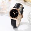 Simple Classic Disc Bamboo Pattern Belt Quartz Watch Women'S Retro Waterproof Watch