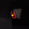 Personalized Mini Bee Collar Pin Brooch with Enamel and Zircon Inlay - Unisex Fashion Accessory