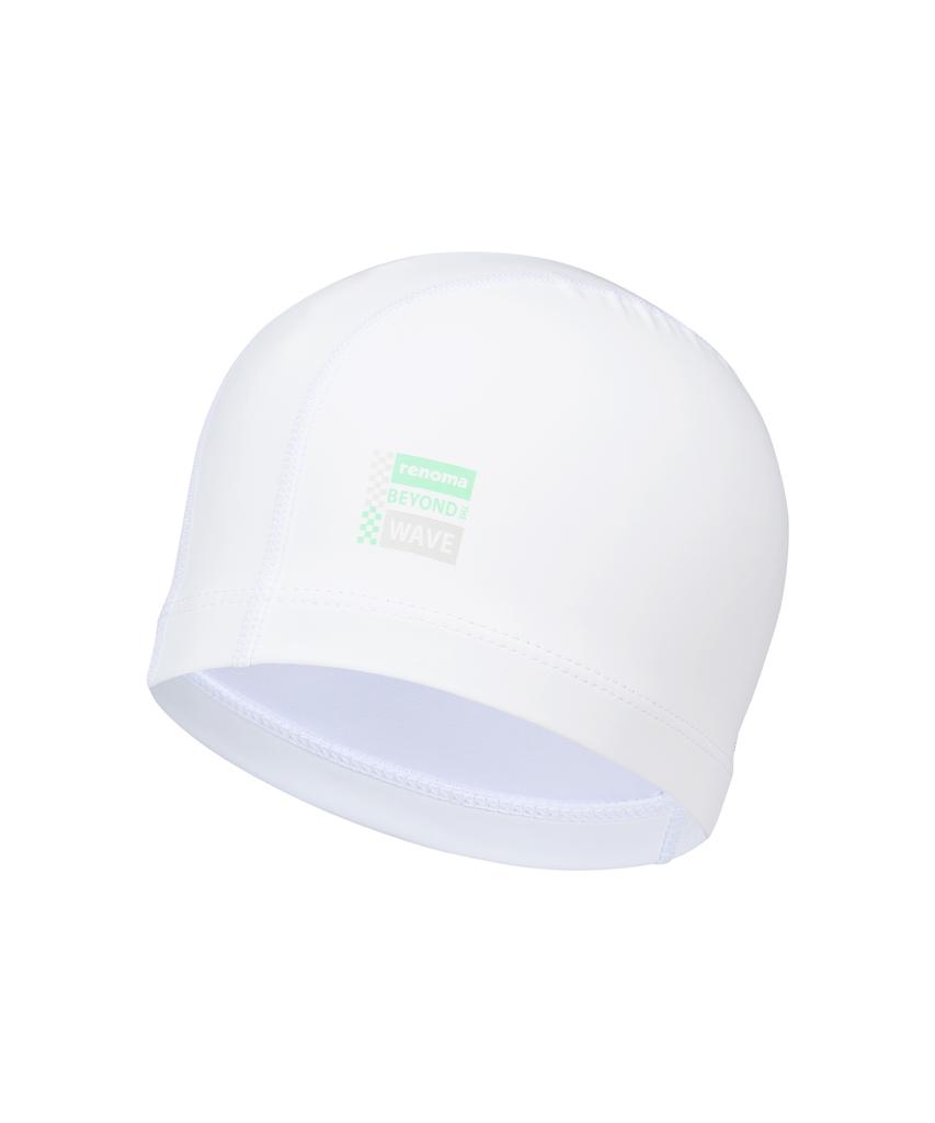 Lenomasuyeongbog Kids' Simple Logo Urethane Coated Swim Cap White Ro-Rc2G062-Wh