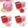 Soap Rose Flower Heart-shaped Padlock Jewelry Box Valentine's Day Gift Box  for Ring, Necklace