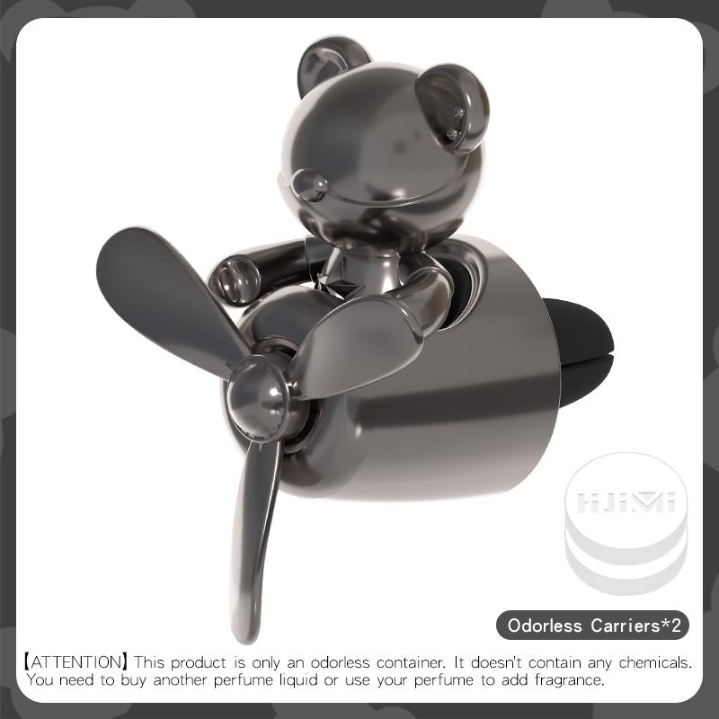 No perfume DIY fragrance teddy bear pilot car air freshener vent aroma diffuser rotating plane decorations accessories ornaments