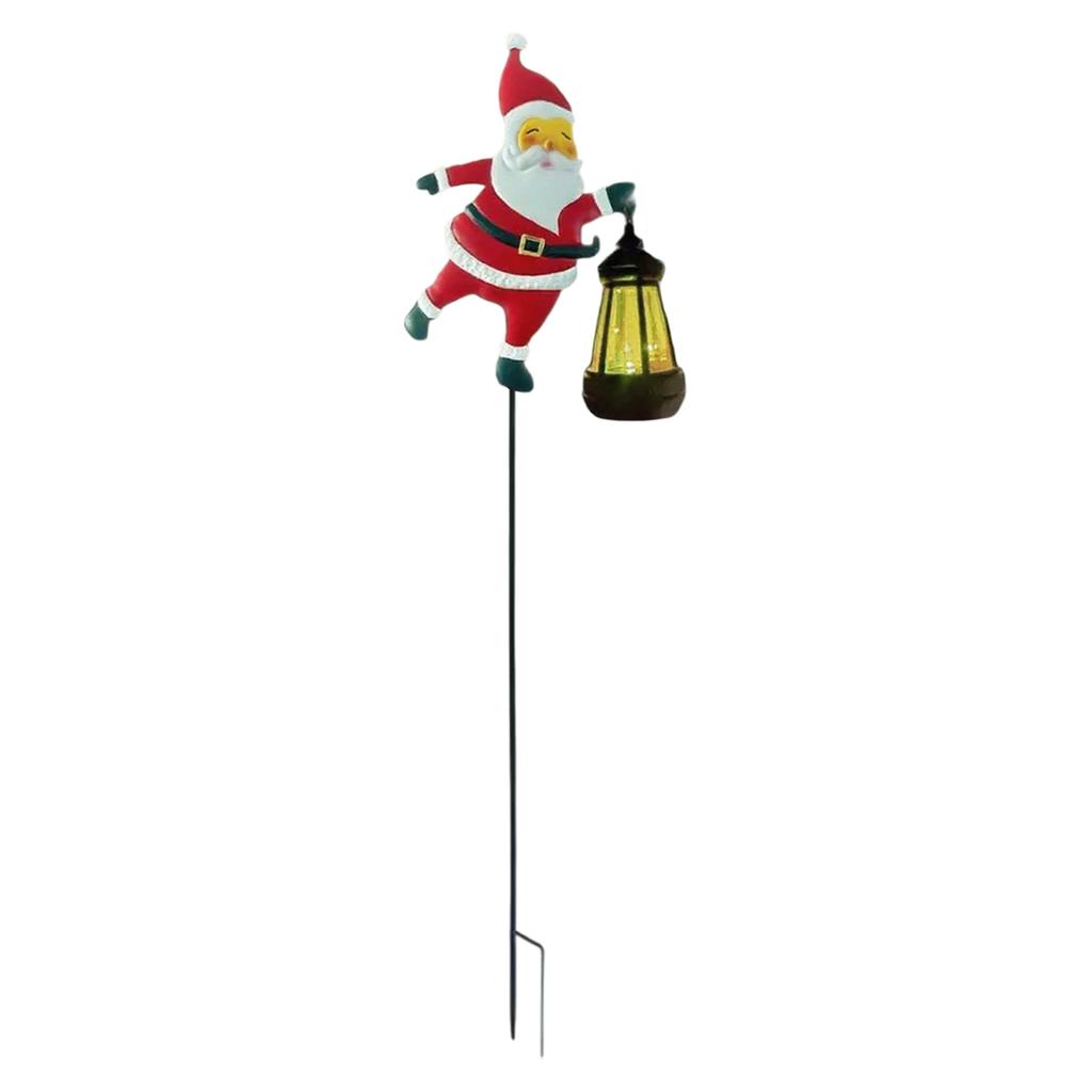 Solar Santa Claus Kettle Lights Outdoor Garden Watering Can Light LED Hanging Solar Christmas Light for Festival Party Supplies