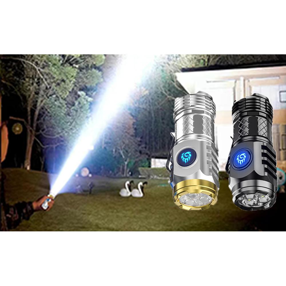 Pocket Portable Three-eyed Monster Mini Flash Super Strong Flashlight, Thumb Size Flashlight