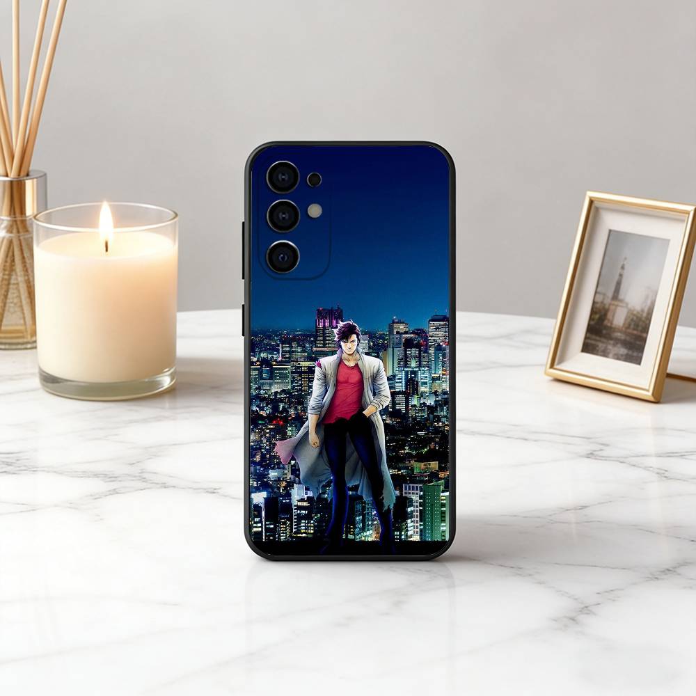 C-City S-Saeba Ryo H-Hunter-chsr Phone Case For Samsung S25,S24,S21,S22,S23,S30,Ultra,S20,Plus,Fe,Soft Silicone Black Cover