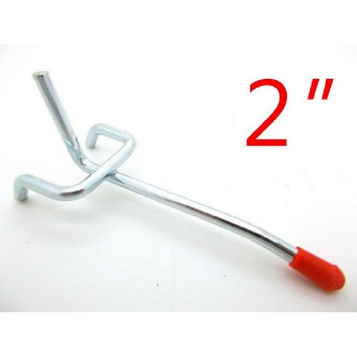 

Lot of 50 pc 2 PEG BOARD HOOKS Shelf Hanger Kit Garage Storage Hanging Set