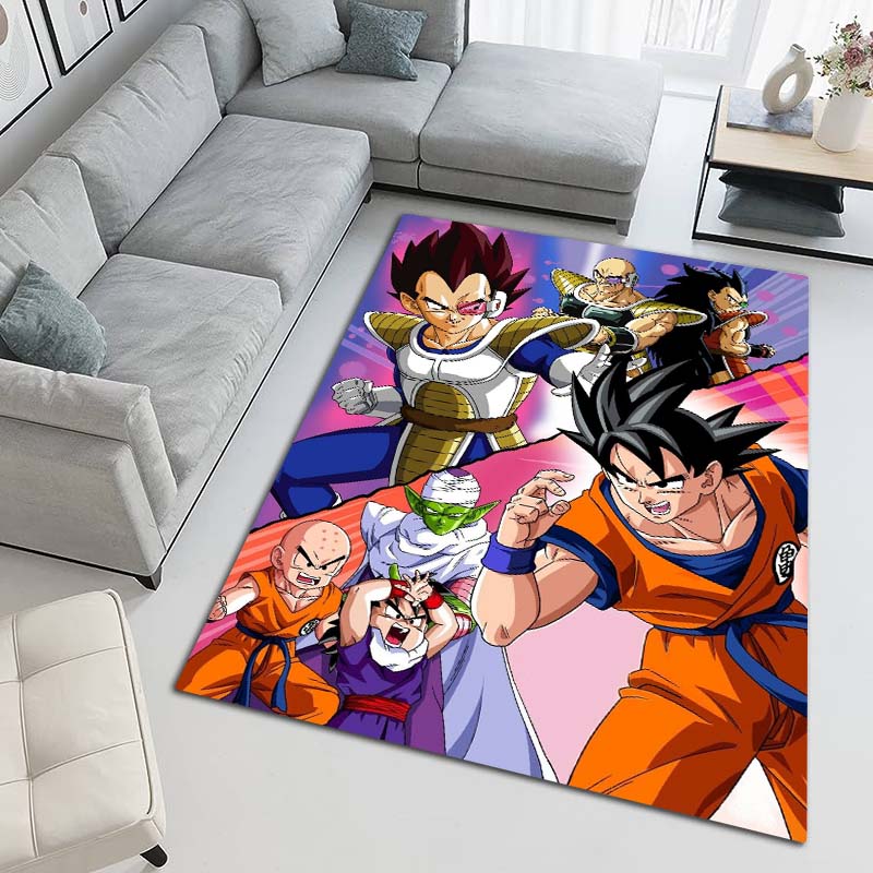 Cartoon dragon image Dragon Ball anime game rug, suitable for game rooms, bedrooms, living rooms, sofas, and other home décor;