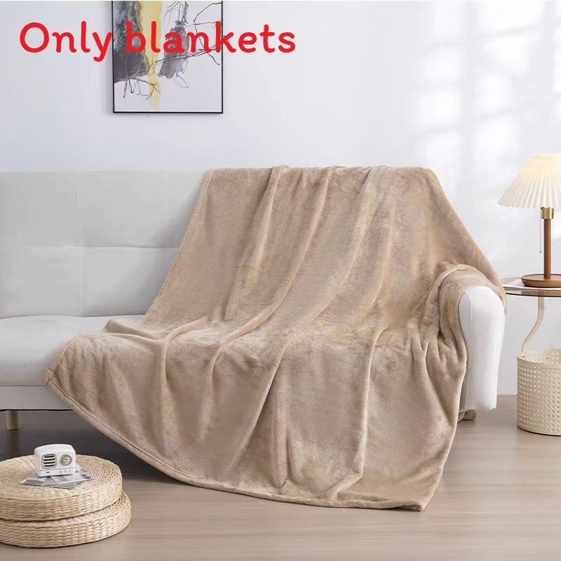 Solid Simple Color Soft Plush Blanket For Napping Sofa And Daily Bedroom Use