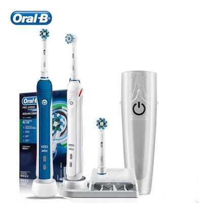 Oral B Ultrasonic Electric Toothbrush Pro4000 3D Smart Tooth Whitening Rechargeable Adult Teeth Brush Waterproof Stain