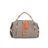 Korean Style Versatile Women's Handbag - Top Layer Cowhide, Color Blocking, Sequined Boston Shoulder Bag