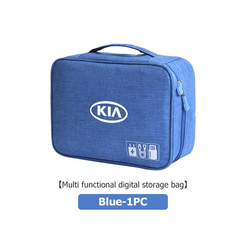 BCBCPD1 For KIA Large Capacity USB Data Line Charger Plug Storage Bag Waterproof Digital Organizer K5 K2 Rio Optima Sportage Venga