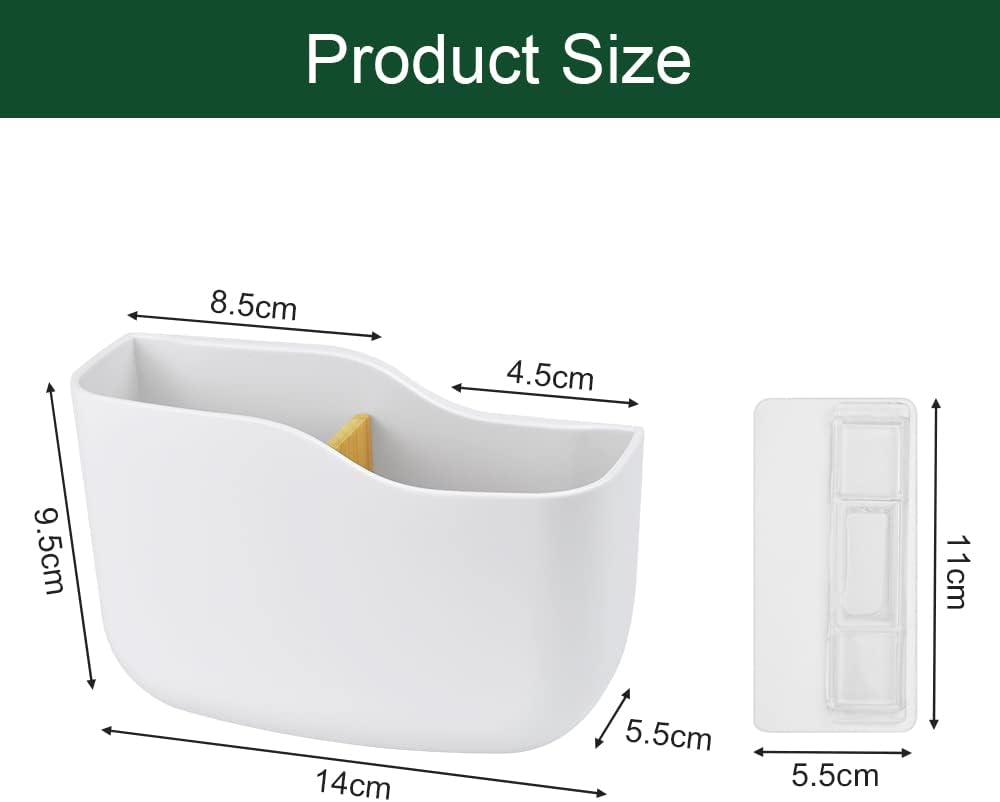 1/2PCS Punch Free Wall Mounted Organizer Storage Box Remote Control Mounted Mobile Phone Plug Wall Holder Charging Multifunction