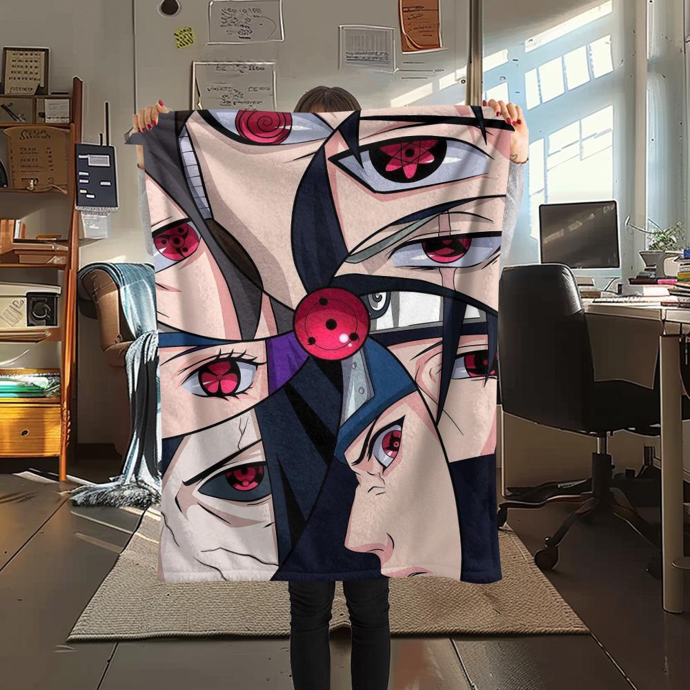 1PC Naruto Patterned Flannel Blanket Suitable For All Seasons For Home Decor Warmth And Comfort Gifts Holiday Present