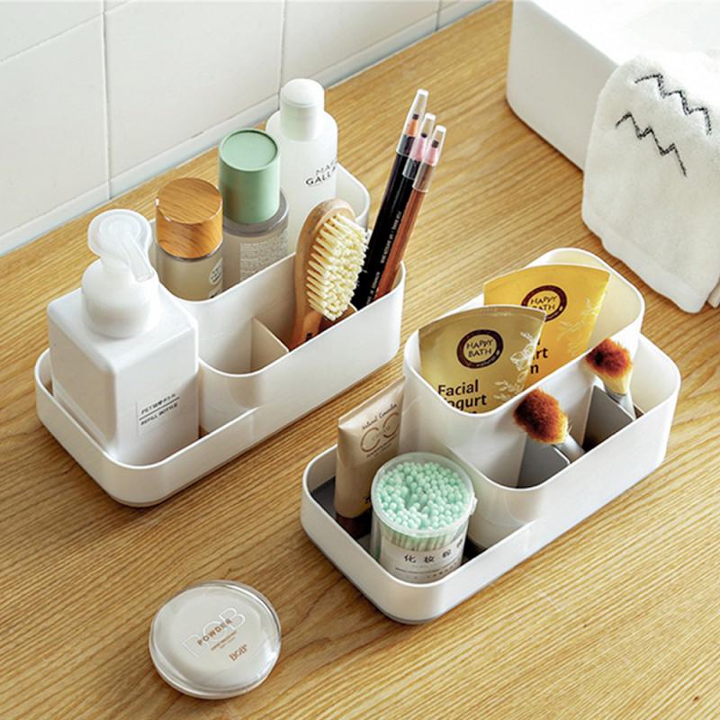 Desktop-Organizer aus Kunststoff, unterteilt in Make-up, platzsparend, platzsparend, Organizer, Make-up-Organizer, Make-up-Organisation, Aufbewahrungsbox