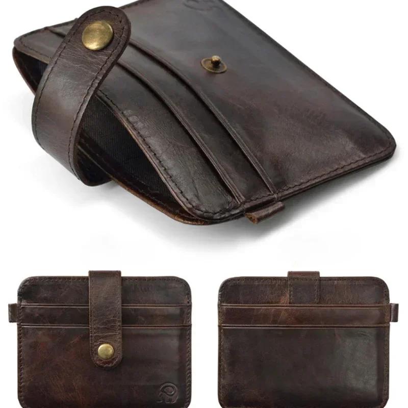 Portafoglio Uomo Sottile in Vera Pelle Portamonete Piccolo da Uomo Borsa Piccola per Soldi Portafoglio Sottile Portafoglio Portacarte da Uomo