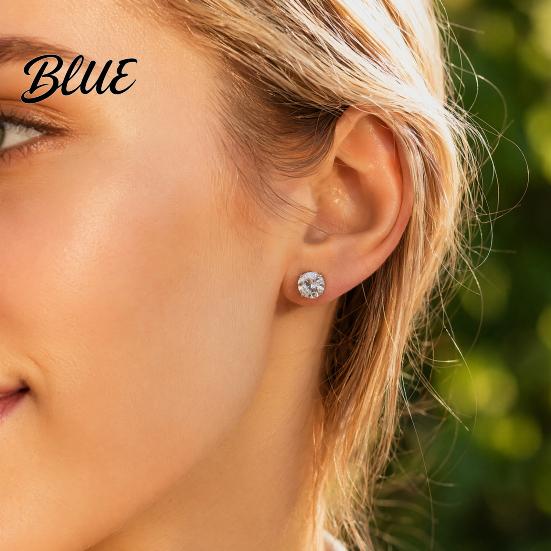 Daily Wear Earrings 1 Pair Stud Earrings Four-Claw Cubic Zirconia