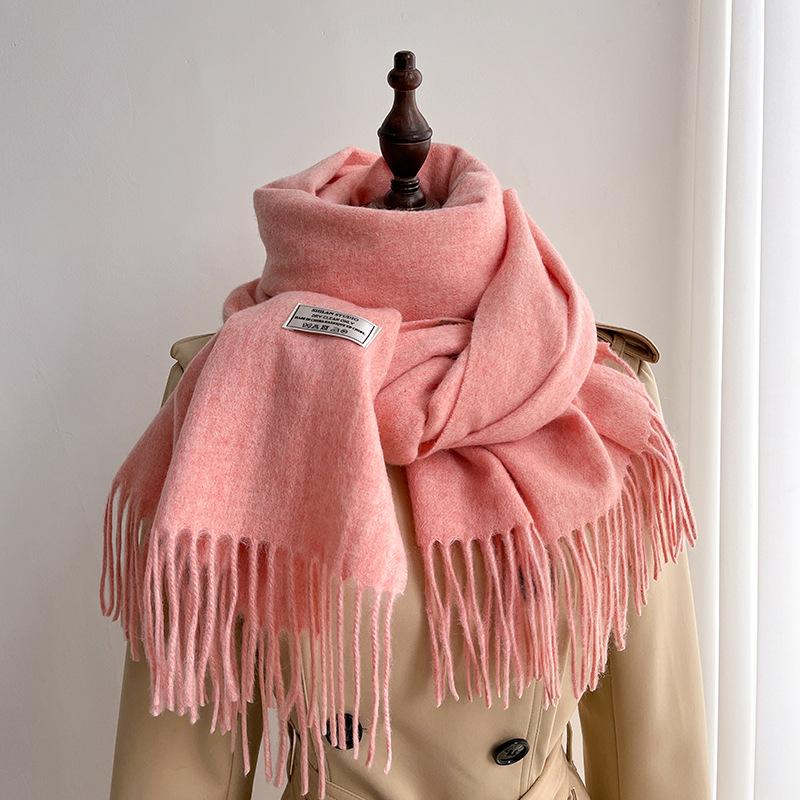 Scarf women's winter new autumn white thickened 111 pure shawl dual-purpose men's knitted warm scarf