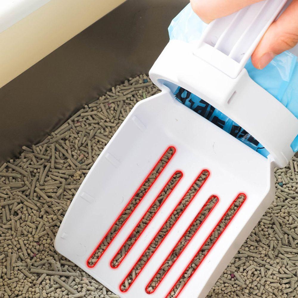 Built-in Trash Cat Litter Scoop Detachable Cat Litter Box Cleaning Tool Cat Litter Box