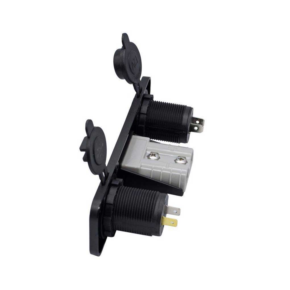 3 In 1 Flush Mount Recessed Plate Dual Quick Charge Universal Charger Panel Car Socket LED Mounting Bracket Panels Camper