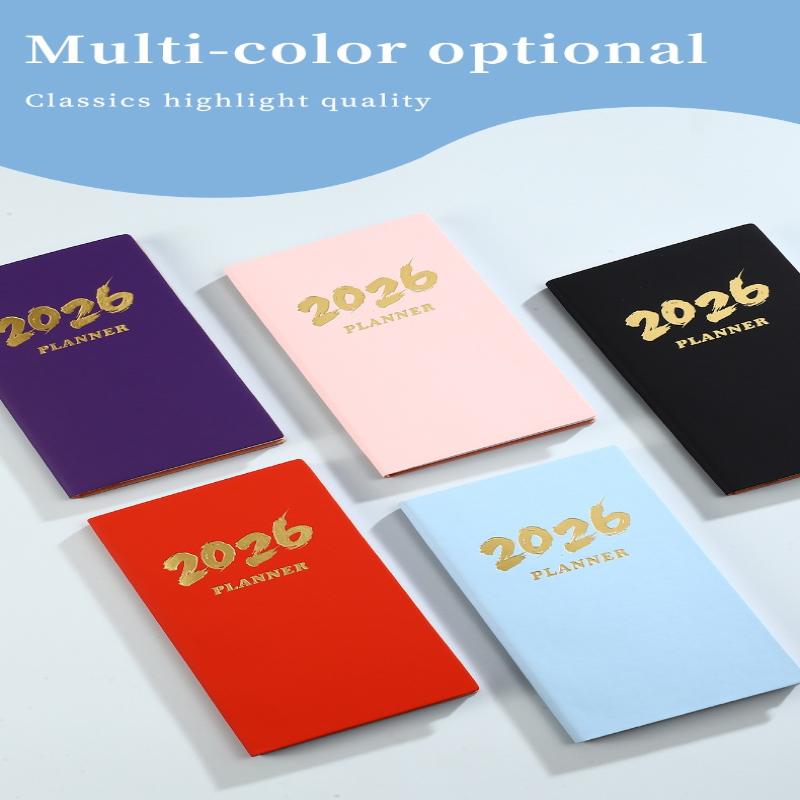 Ημερολόγιο A6 Προδιαγραφών 2026 Αγγλικό, Ημερολόγιο Δερμάτινο 64 Φύλλα 128 Σελίδων, Ημερολόγιο Καθημερινού Προγραμματισμού 365 Ημερών