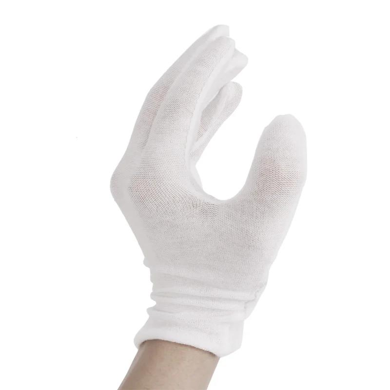 Reusable Cotton Gloves Elastic Soft Gloves for Dry Hand Moisturizing Cosmetic Eczema Hand Spa Coin Jewelry Inspection