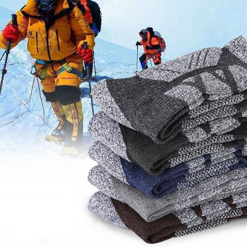 1/5 Pairs Winter Thicker Warm Socks Cotton Male Men Women Socks Solid Socks Knitting Thermal Socks Against Cold Snow Terry Socks