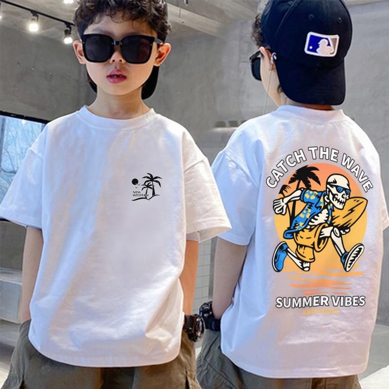 Детская футболка, повседневная и модная футболка для мальчиков, футболка для мальчиков 150