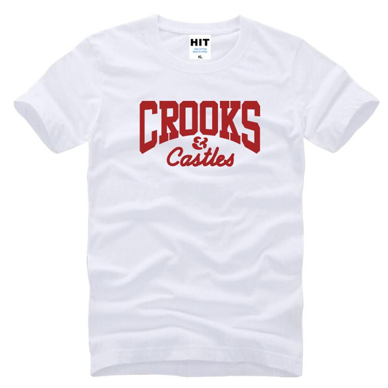 Crooks And CASTLES tshirt NEW arrived casual cotton t shirt Unisex size 3XL top tees summer style