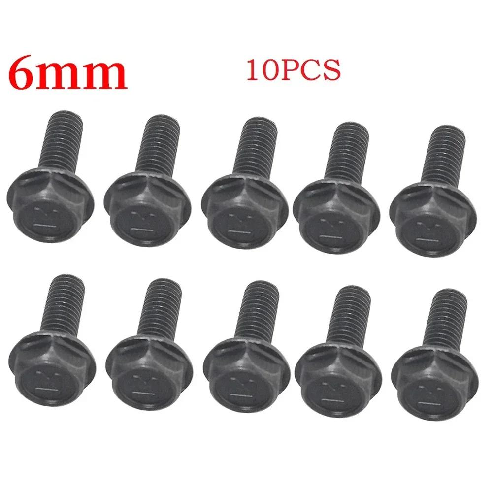 10 Stück Sägeblatt-Schraube M8 M7 M6 Linksgewinde Sechskant-Flansch 6mm/7mm/8mm Für Schneidmaschine Werkzeugteile Hohe Festigkeit und Härte