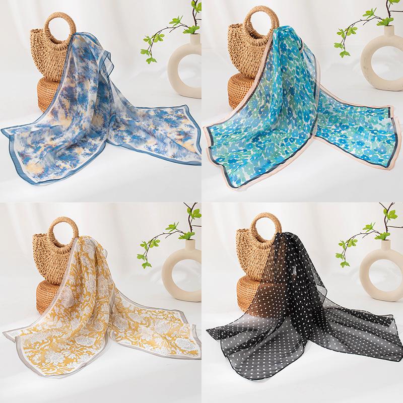 Neuer Sommerstil Maulbeerseide Seidenschal Weich und warm Vielseitiger Schal Dünnes langes Tuch