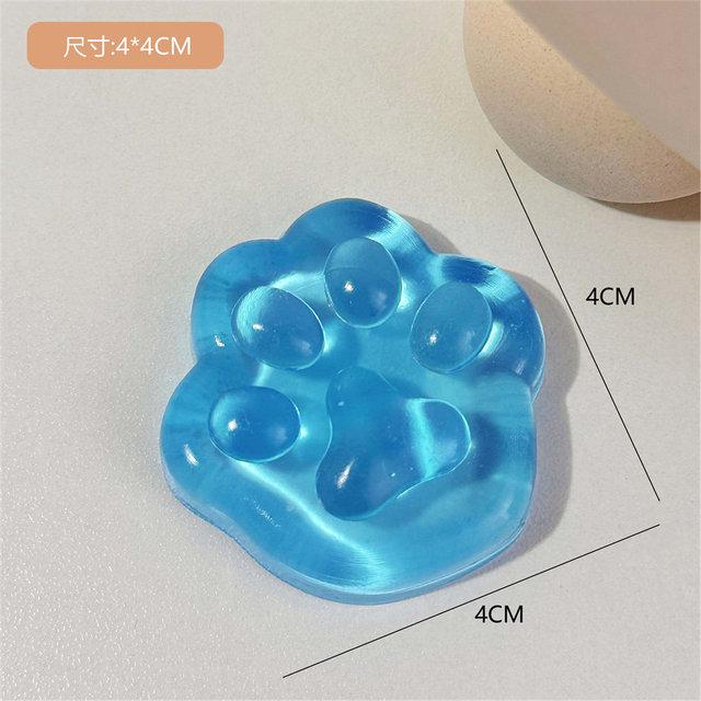 New Fidget Toy Mini Squishy Toys Mochi Ice Block Stress Ball Toy Kawaii Transparent Cube Cat Paw Fish Stress Relief Squeeze Toy