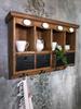 Brown rustic old wood kitchen cabinet