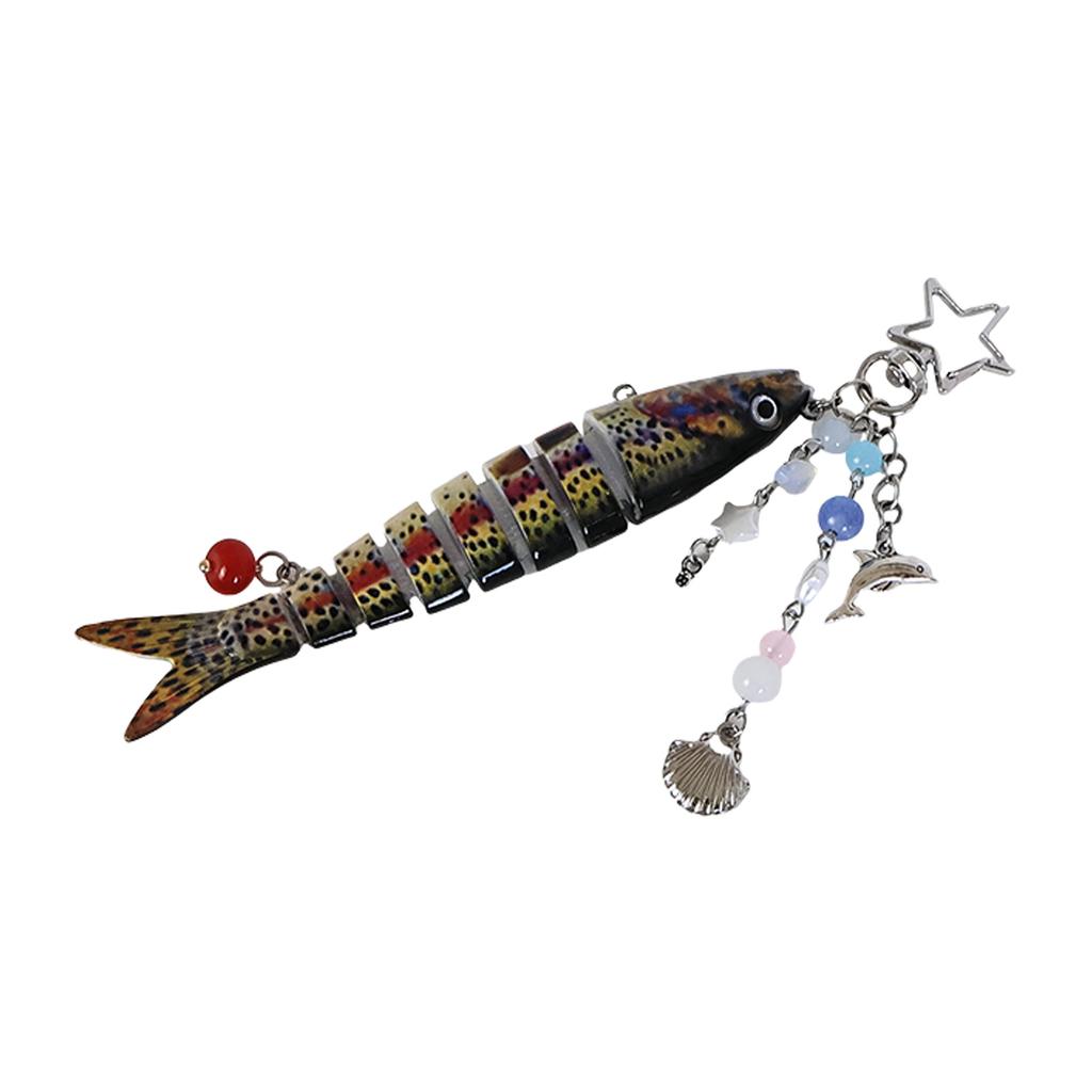 Realistic Fish Accessory Fashionable Keychain Plastic Texture Fish Keyrings Suitable for Party and Casual Outfits