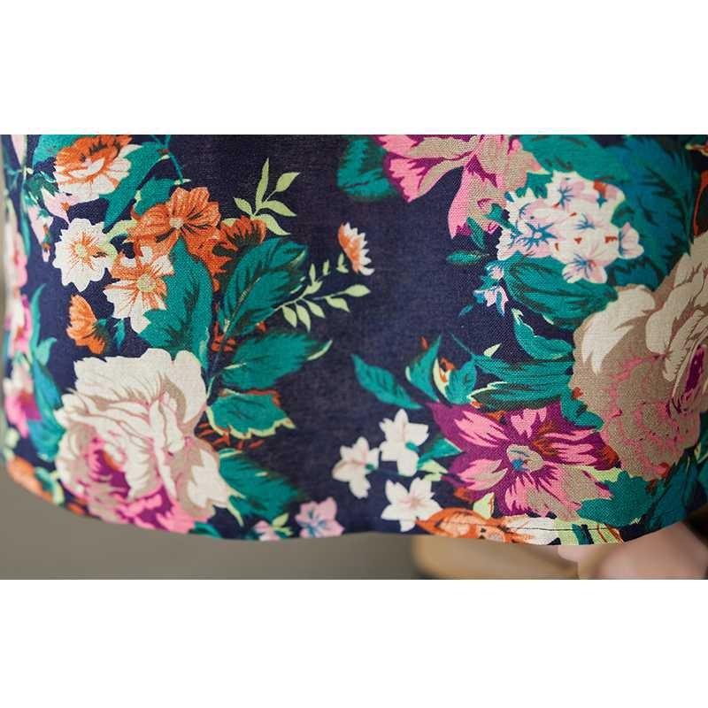Summer Literary Plus Size Plus Flower Bohemian Skirt
