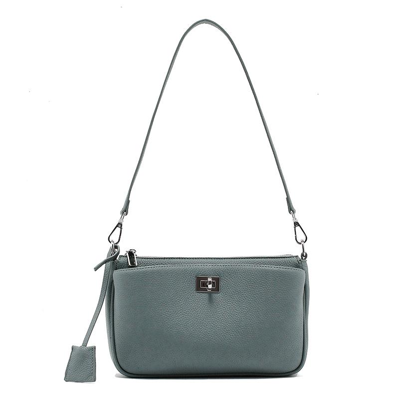 Household supplies MH Textuur Crossbodytas Nieuwe Echte Lederen Dames tas High-End Temperament Schoudertas Casual Lock Vierkante Tas