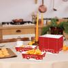 Weihnachten Papier Lebensmitteltablett Weihnachten Papier Lebensmittel Serviertablett Snack Süßigkeiten Behälter Servierschalen für Restaurant Küche Picknick