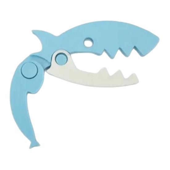 

Зажим для запечатывания в виде мультяшной акулы, многоразовый зажим для закусок, пакет для хранения продуктов, влагостойкий уплотнитель для пакетов, сохраняющий свежесть, кухонные гаджеты синий