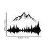 Mountain View Laser-Cut Black Iron Silhouette Wall Decoration