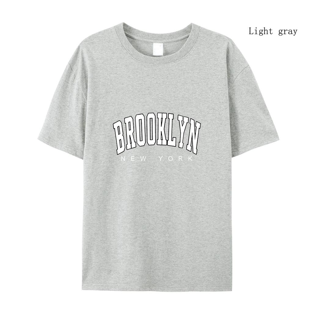 Damen T-Shirt Brooklyn New York Print Sommer Kurzarm Mode Qualität Kleidung T-Shirt Harajuku T-Shirt Kleidung