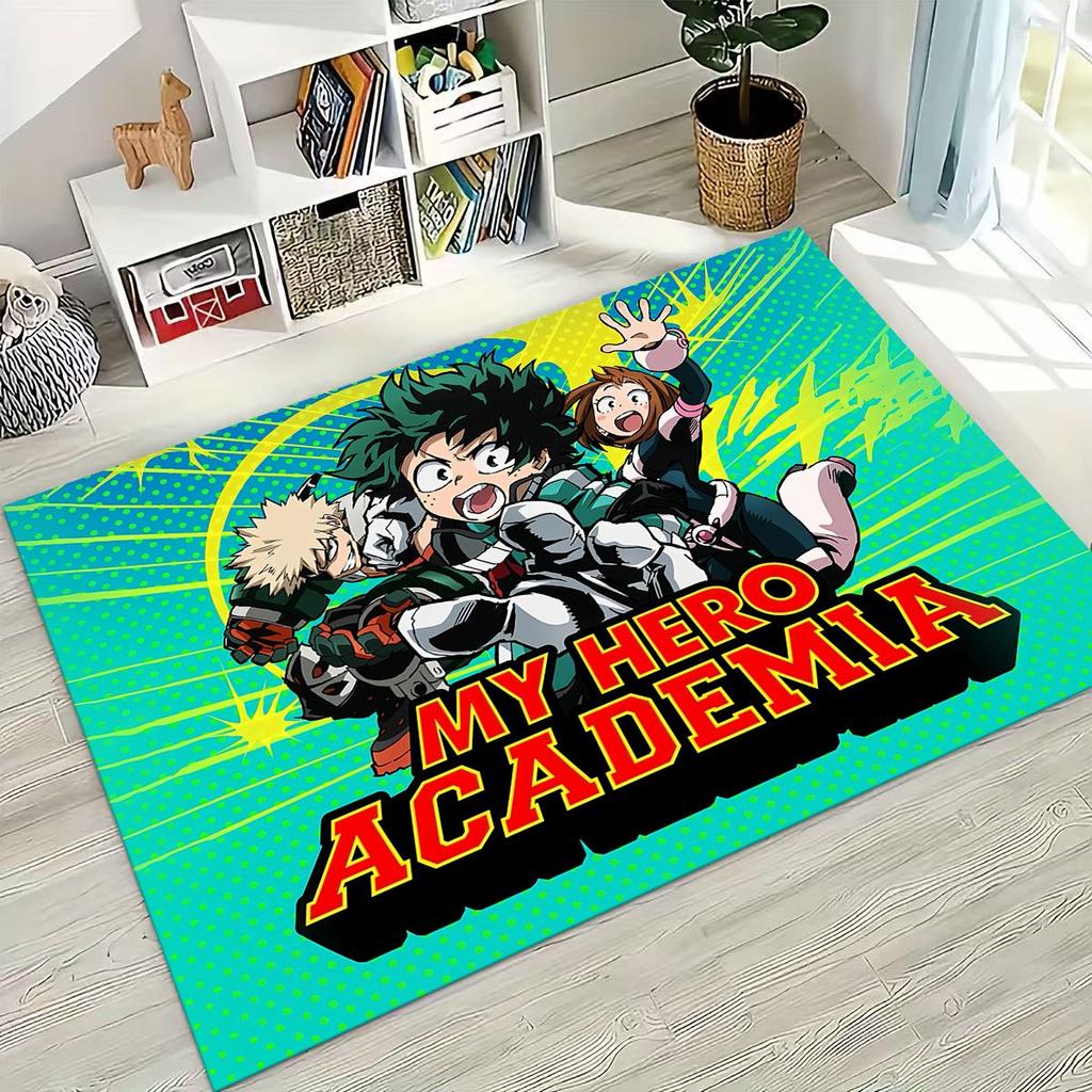 Anime My Hero Academia Deku Katsuki Kreslený koberec do ložnice obývacího pokoje na pohovku domů rohožka dekorace, dětská protiskluzová podložka na hraní