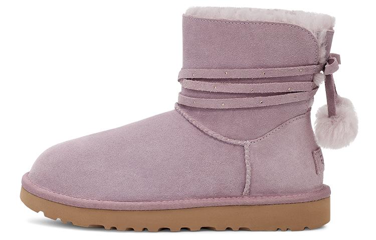 UGG Mini Bailey Bow Pom Taupe Purple Women s 1125382-SHAD 37