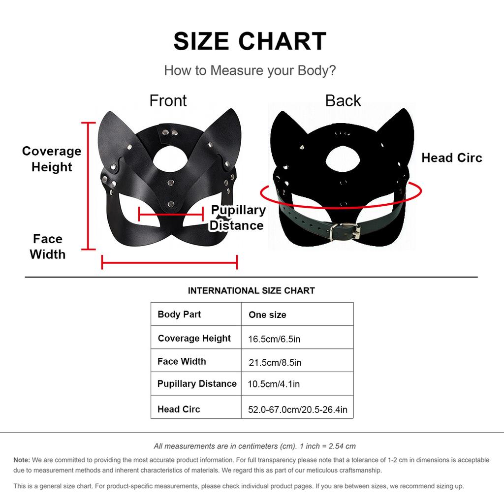 Masque de Chat en Cuir 4 Pièces Accessoire de Costume d'Halloween Fête Cosplay pour Femmes
