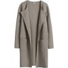 Women's Turn Down Collar Long Sleeve Loose Fit Casual Long Knit Cardigan Solid Color Pocket Sweater Coat