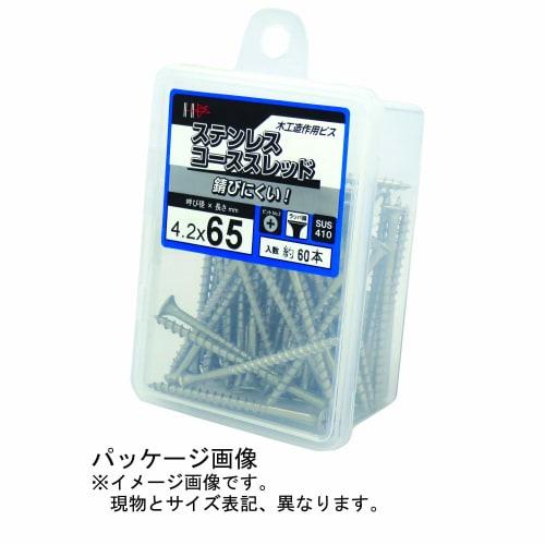 DAIDOHANT Stainless Steel Coarse Thread (Bunny/Half Thread) SUS410 (Nominal Diameter D) 4.2 X (Length L1) 75mm (Pack of 50) 10176965