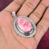 Pink Thulite Gemstone Pendant 925 Sterling Silver Jewelry, Handmade Antique Pendant Jewelry, Gift For Mother