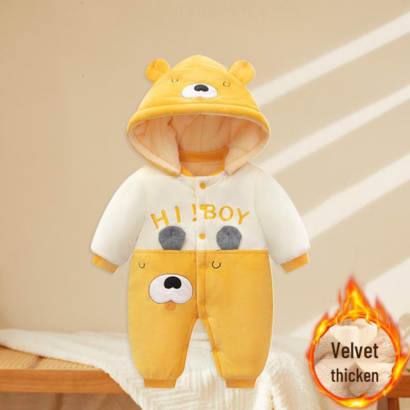 Newborn Winter Fleece Romper - Warm Harem Pajamas for Boys & Girls