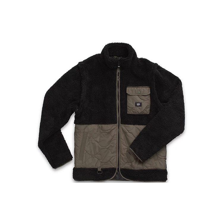 Vans Velvet Jackets Men's Black Stand Collar Moderate VN0A4RQFZHP