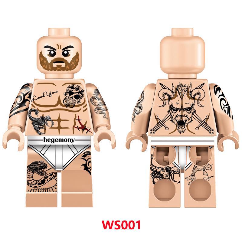 

Классический модный узор татуировки строительные блоки минифигурки игрушечный набор Line 001